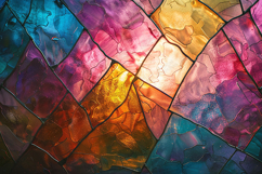 Vibrant Textured Stained Glass Mosaic Background Product Image 1