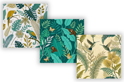 Tropical Rainforest Canopy Seamless Pattern, Hidden Wildlife Product Image 5