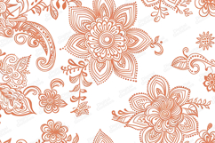 Traditional Copper Henna Floral Background Product Image 1