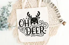 Oh Deer Svg, Christmas Reindeer Svg, Kids Christmas Svg. Product Image 6