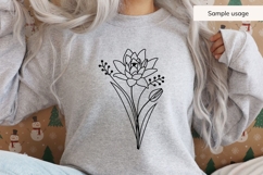 July Birth Flower Bouquet SVG - Water Lily Product Image 5