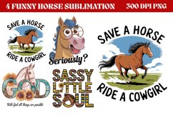 Funny Horse Sublimation Bundle PNG Product Image 4