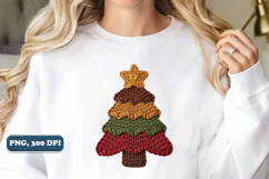 Crochet Yarn Christmas Tree PNG, Christmas tree PNG Product Image 4