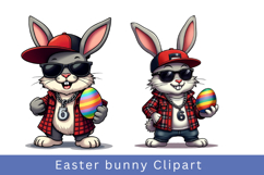 Watercolour Easter bunny Clipart Product Image 1