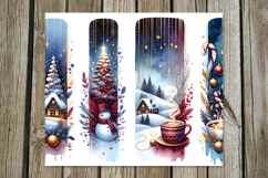 Christmas brushstroke | 4 xmas Sublimation Tumbler designs Product Image 5