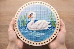 Embroidery basket base 14 inch round laser cut digital file Product Image 5
