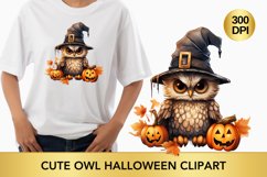 Cute owl halloween clipart, owl sublimation Product Image 1
