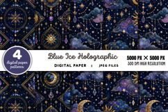 Blue Ice Holographic Digital Papers JPG Product Image 1