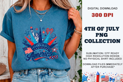 America Sketch Liberty PNG | Patriotic Graffiti DTF Product Image 4