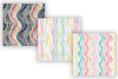 Wavy Hand Drawn Stripe Digital Paper, Seamless Pastel Product Image 5
