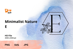 Minimalist Nature Monogram - Elegant Botanical Letter Design Product Image 1