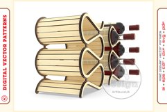 Wine Shelf v5 - laser cutting file - Glowforge ready SVG Product Image 5