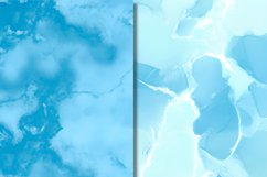 Light blue alcohol ink abstract backgrounds - 8 designs Product Image 3