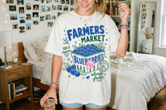 Farmers Market Blueberries PNG, Fresh Blueberry Festival Product Image 5