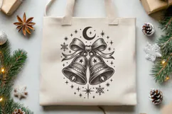 Christmas Angel SVG Files | Angel, Bells, Stocking, Reindeer Product Image 4
