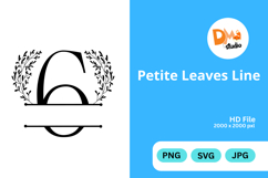Petite Leaves Line Monogram Product Image 1