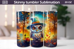 Fall Owl Tumbler | Owl Halloween Tumbler Wrap Product Image 1