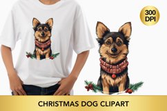 Christmas Dog clipart, Dog Sublimation Product Image 2