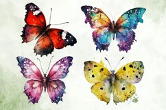Watercolor butterfly clipart, Painted butterflies clipart Product Image 2