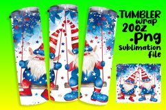 Fourth of July Gnome Tumbler Design Product Image 1
