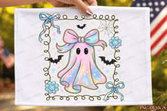 Preppy Coquette Iridescent Ghost Sublimation Design Product Image 1