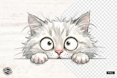 Whimsical Peeking Cat Png - Cats Clipart Product Image 1