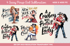 Sassy Pinup Girl Sublimation Bundle PNG Product Image 4