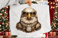 Luxury Eagle PNG Design | Gangster Eagle With Sunglasses PNG Product Image 6