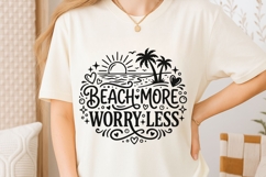 Beach More Worry Less Svg, Summer Vibes Svg, Vacation Svg. Product Image 6