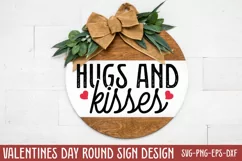 Hugs ang kisses SVG, Valentine's Day SVG Product Image 1