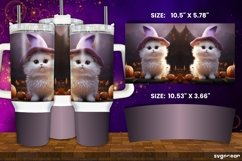 Halloween Cats Tumbler Wrap Bundle | 40 Oz | Sublimation Product Image 6