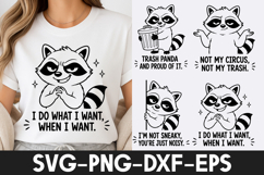 Funny Sarcastic Raccoon Quotes SVG Product Image 1