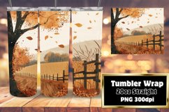 Sublimation Tumbler Wrap | Autumn Watercolor 20oz Product Image 1