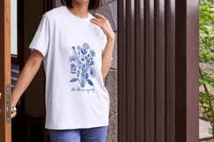Hand-Drawn Flower PNG Sublimation Bundle - 300 DPI Product Image 5