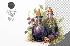 Halloween clipart, Potion bottles clipart, Autumn clipart Product Image 1