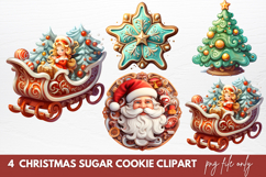Christmas Sugar Cookie Clipart Sublimation Product Image 1