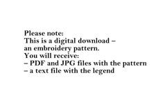 Cat embroidery pattern cross stitch PDF digital printable Product Image 5