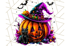 Pumpkin Party Halloween Clipart PNG, Cute Spooky Elements Product Image 5