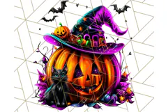 Pumpkin Party Halloween Clipart PNG, Cute Spooky Elements Product Image 5