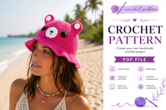 Teddy Bear Bucket Hat Crochet Pattern PDF Product Image 2