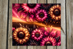 Magic sunflowers | straight skinny tumbler sublimation PL Product Image 5