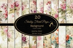 Shabby Floral Pages, Ephemera Scrapbooking Digital Download Product Image 1