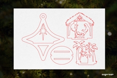 3D Nativity Scene Ornament Laser Cut | Glowforge | SVG Product Image 2