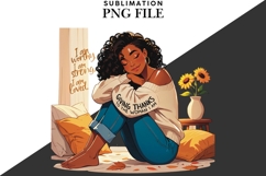Autumn woman melanin png design for T-shirts Product Image 3