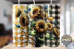 Sunflower Tumbler Sublimation - 20 Oz Skinny Tumbler Product Image 1