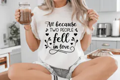 All because two people fell in love Family Quotes SVG Design Product Image 5