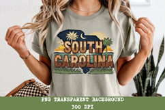 South Carolina State PNG, Vintage Palmetto Deer Sublimation Product Image 5