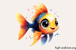 Funny Underwater Animals Sublimation PNG Product Image 1