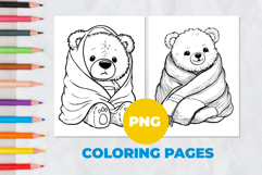 Teddy bear in a blanket Coloring Pages | Coloring book Product Image 1