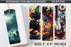 Bookmarks Sublimation - Halloween Holly Berries PNG Design Product Image 1